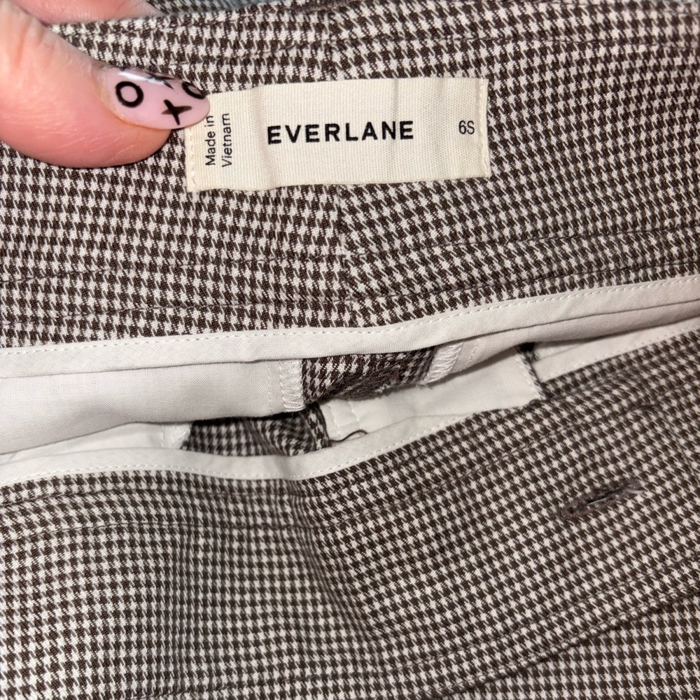 Everlane Way-High Drape Trousers 6S Houndstooth NWT High Rise Wide Leg - Picture 5 of 6